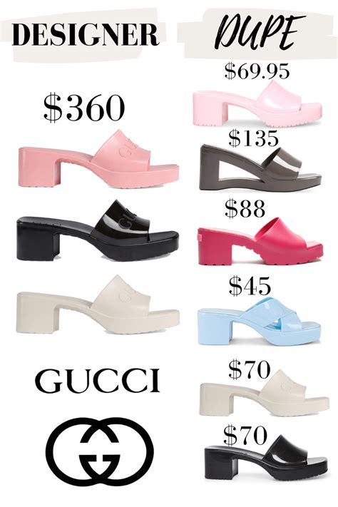 gucci rubber slide dupes|gucci slides knock off.